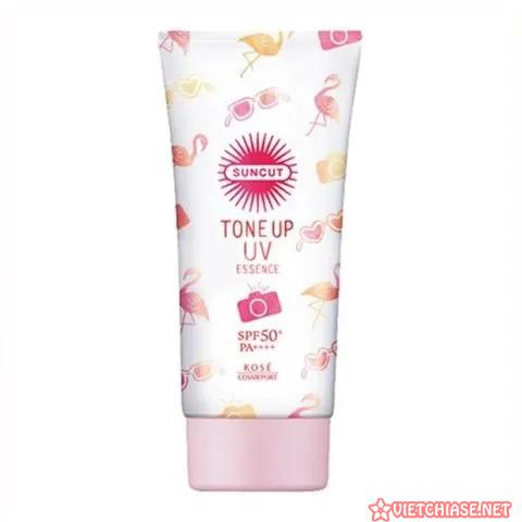 Kem-chong-nang-kose-suncut-tone-up-uv-essence-mau-hong